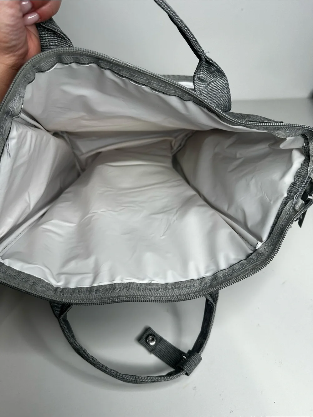 Enfamil Gray Insulated Fabric Bottle Backpack Baby Bag.
